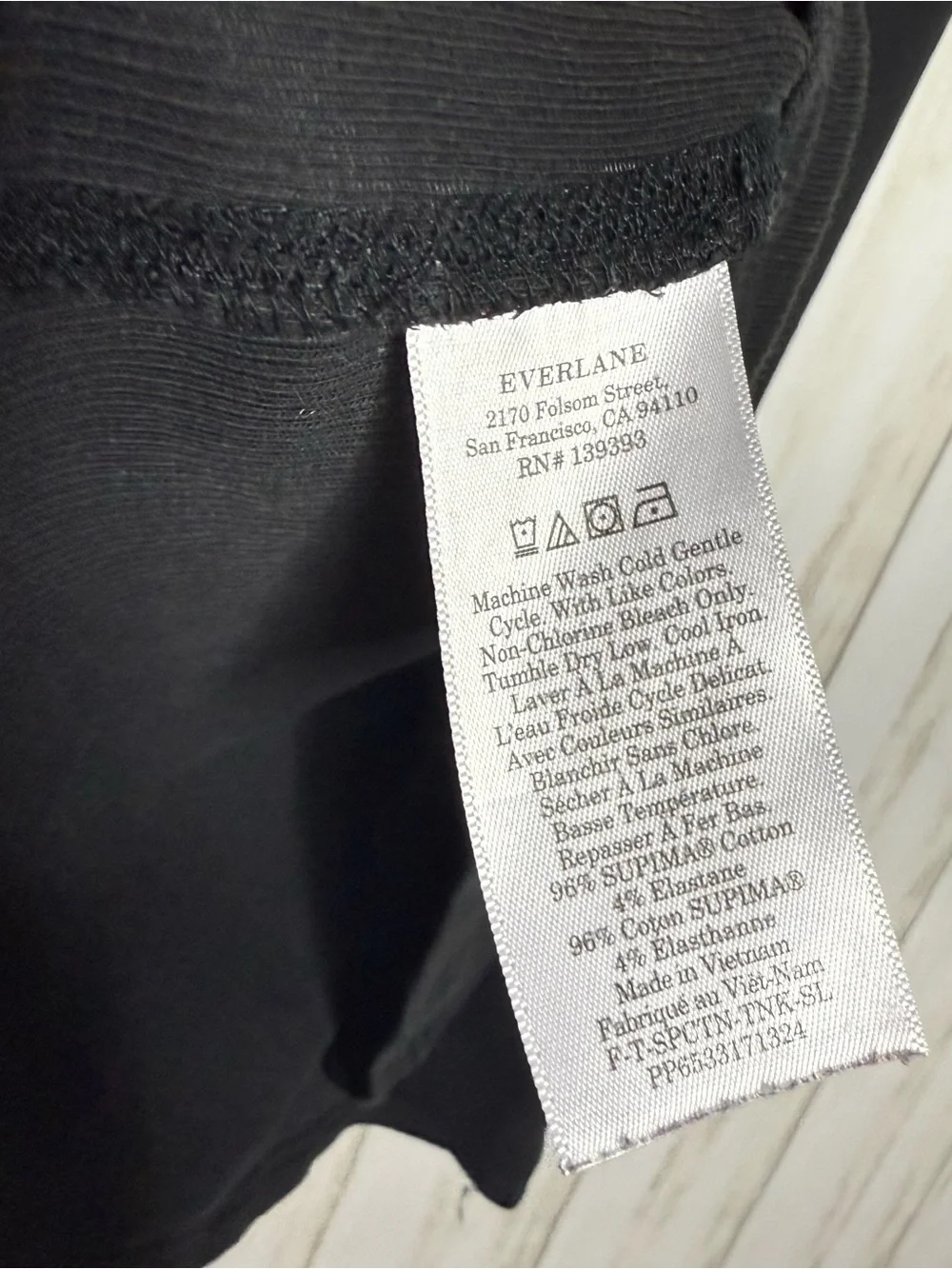 Everlane Black Ribbed Tank Top XL